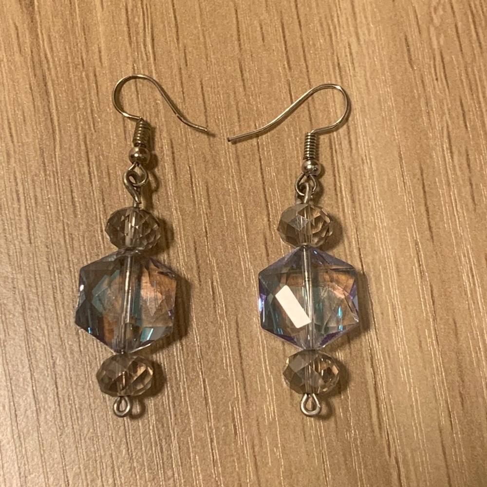 NWOT HANDMADE PRISM EARRINGS